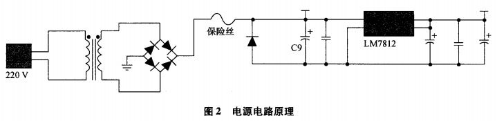 圖2 擴(kuò)音器電源電路原理 圖2 擴(kuò)音器電源電路原理
